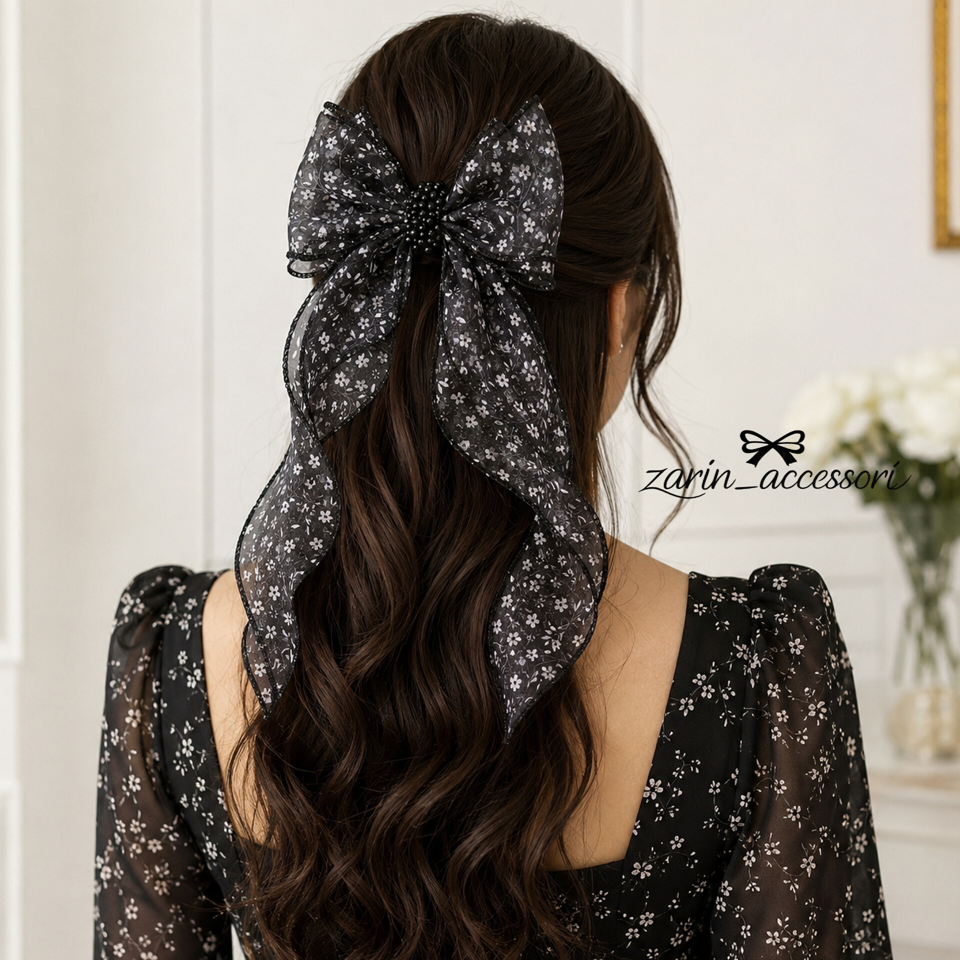 گلسرحریر زنانه مدل گلریز